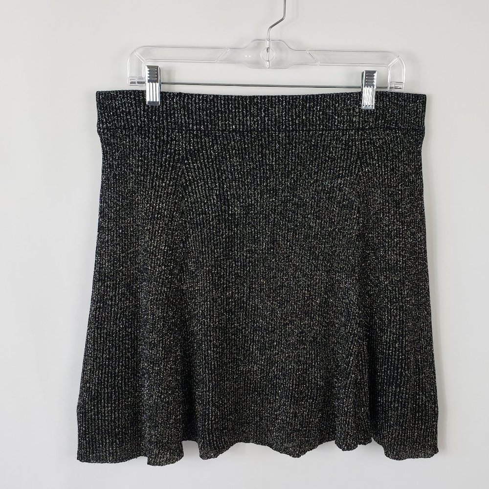 Perfect for THE Eras Tour - Xhilaration Black & Silver Ribbed Sparkle Skirt